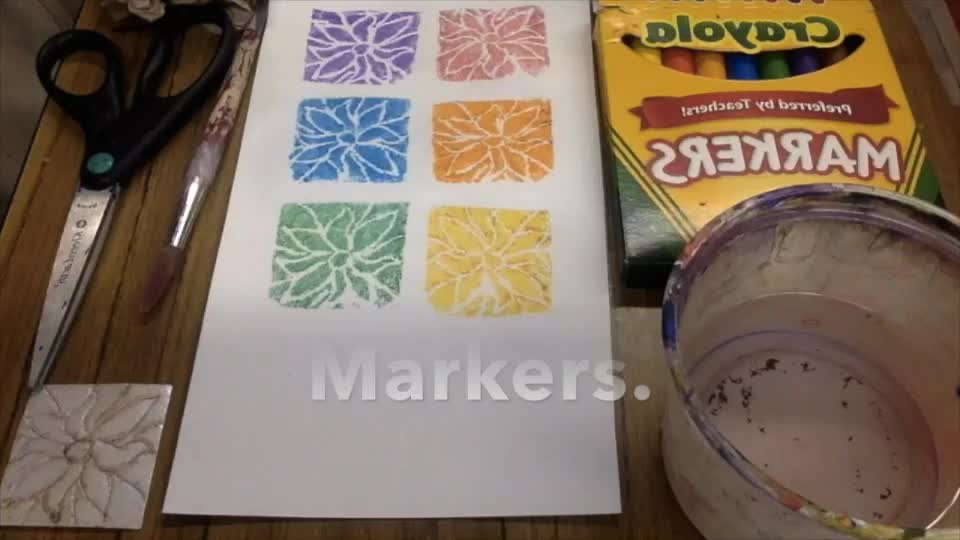 Printmaking Line, Shape, Color Foam Markers