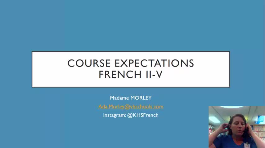 Course expectations 2018-2019