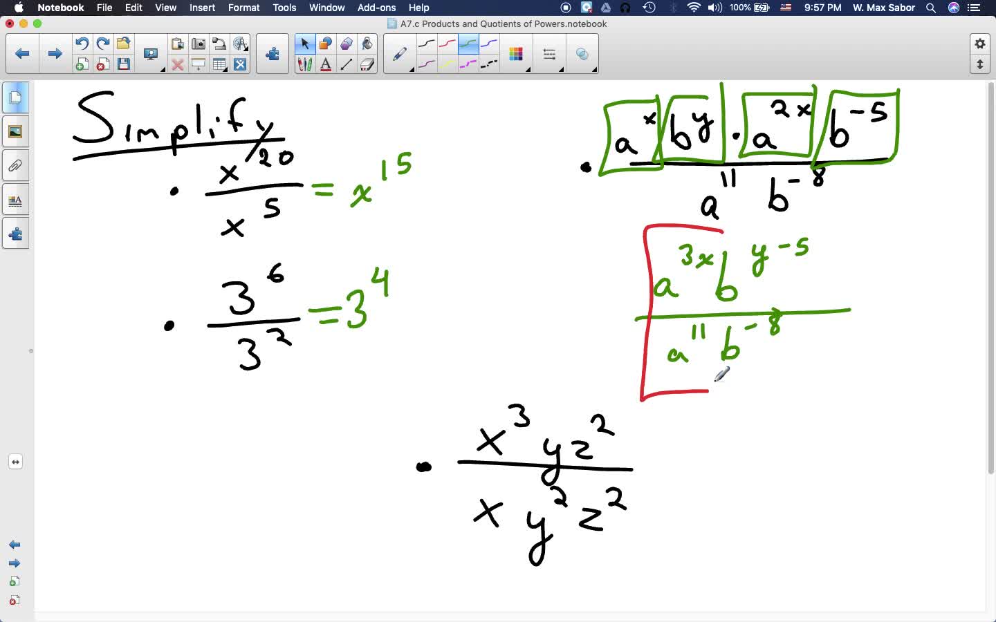 A7 C Products And Quotients Of Powers