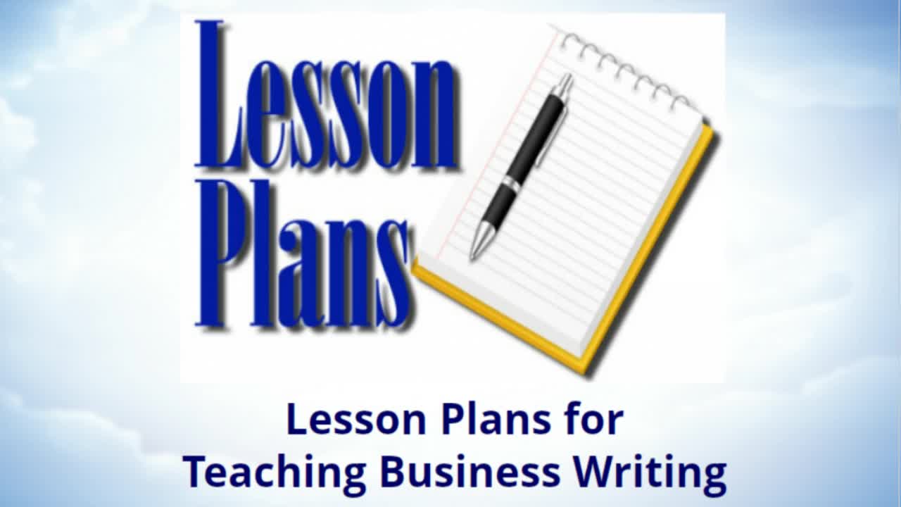 Lesson Plans for Teaching Business Writing