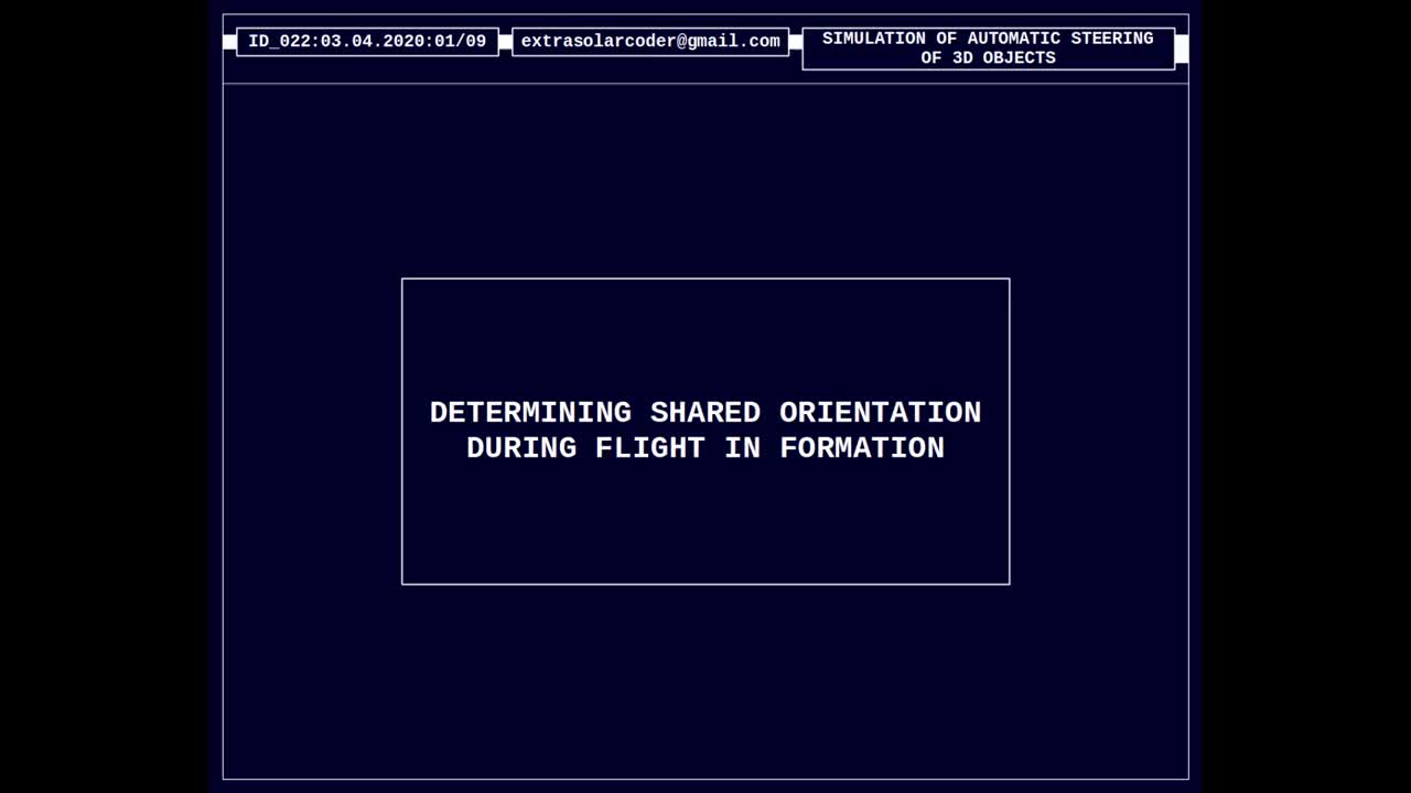 Determining Shared Orientation During Flight in Formation