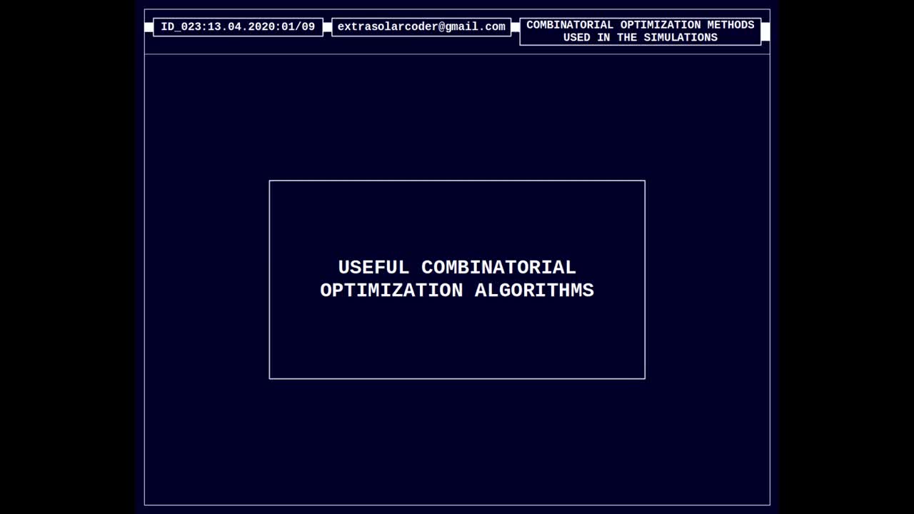 Useful Combinatorial Optimization Algorithms - Part D