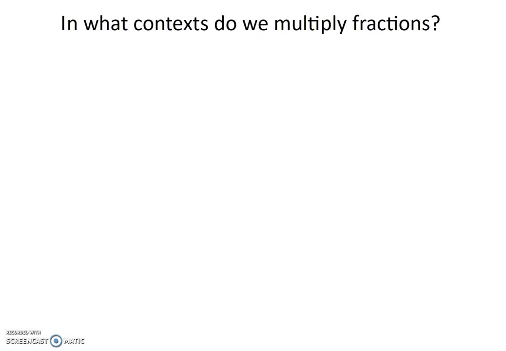 Multiplying Fractions in Context