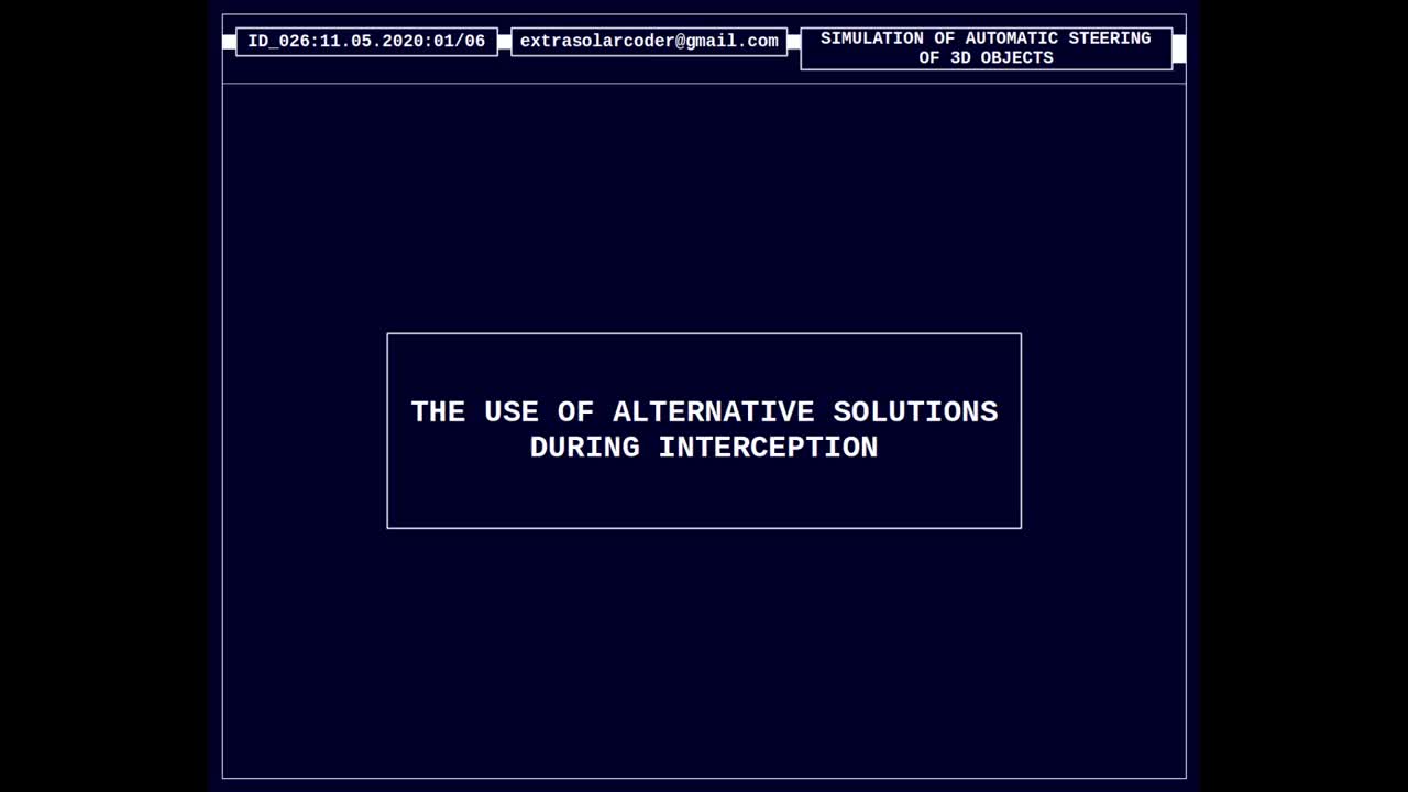 The use of alternative solutions during interception