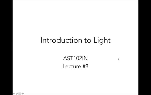 Lecture 8 - Light Travel