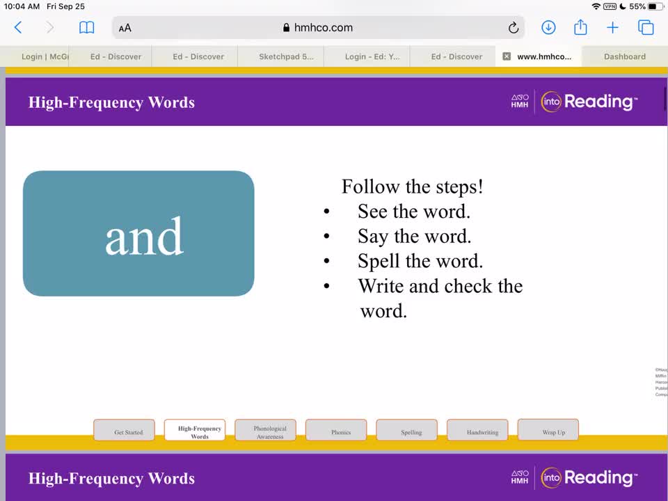 Word Work Warm-Up and Phonics Module 1, Lesson 11 