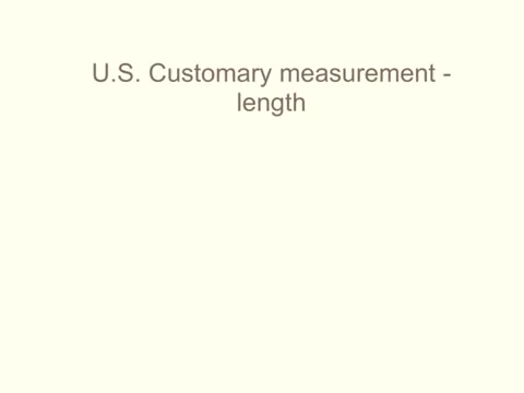 US Customary Length