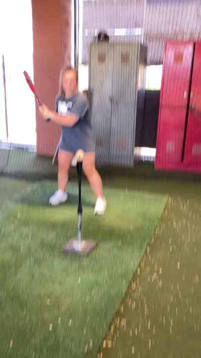 Hitting off a tee example 2