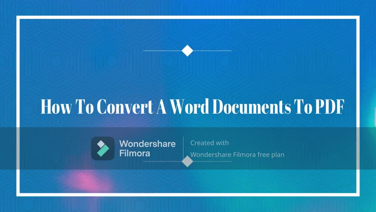 How To Convert a Word documents to PDF