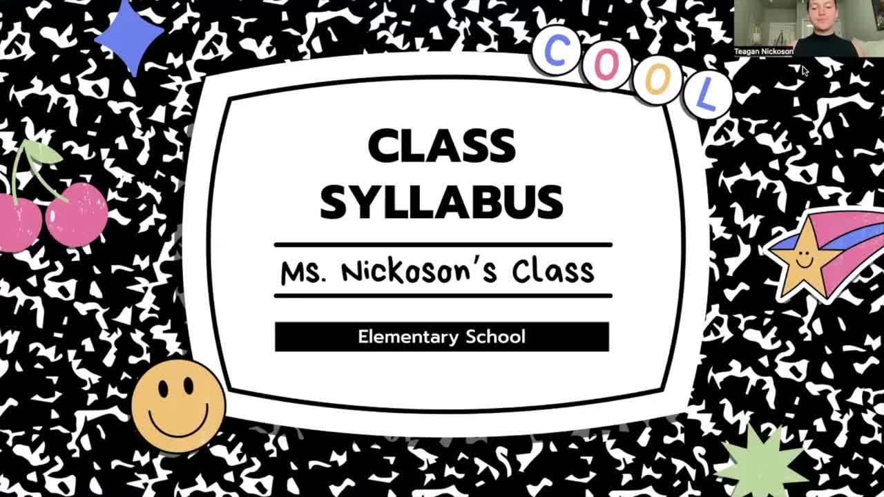 Ms. Nickoson's Introduction Video