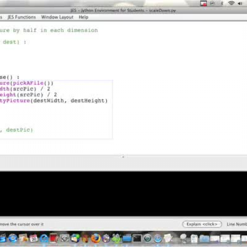 Scale down a picture using JES