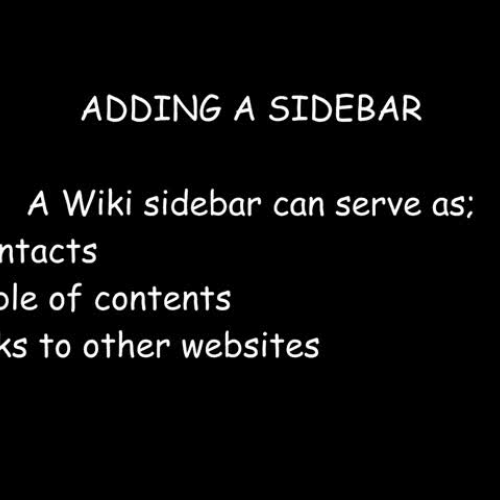 PB Wiki Part 5: Adding A Sidebar 