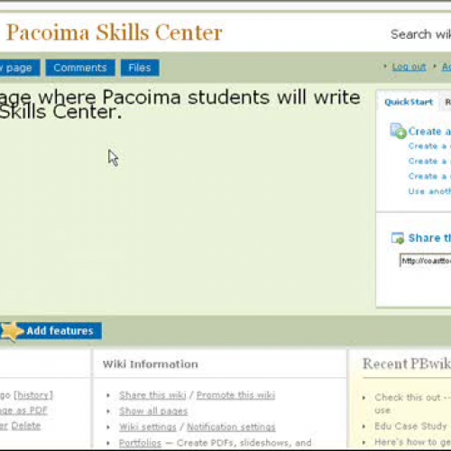 Create a link to a new page in pbwiki