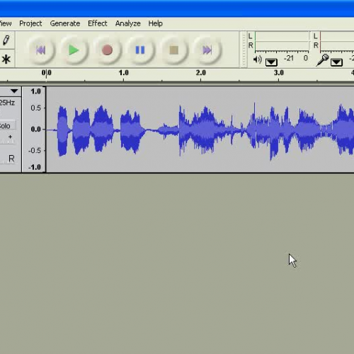 Opening a File in Audacity