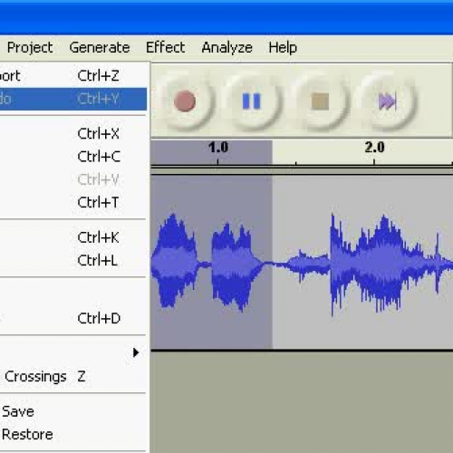 Selecting and Deleting in Audacity