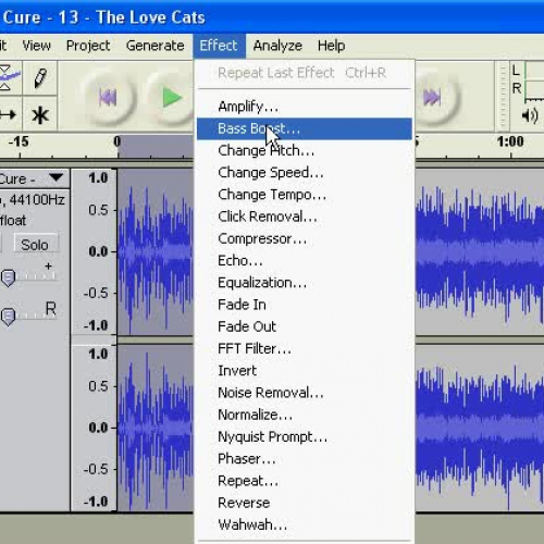 Fade in Using Audacity