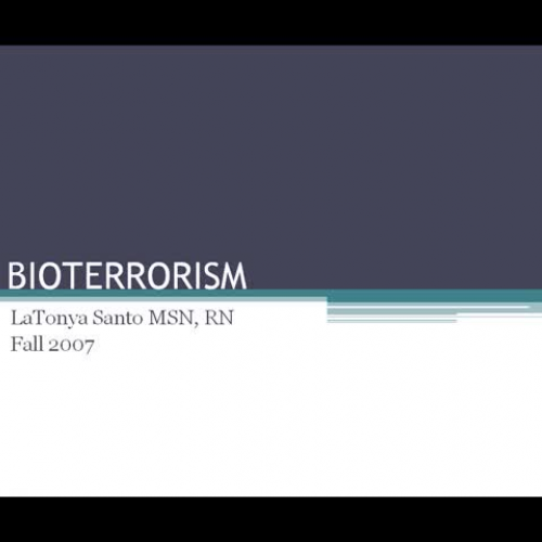 Bioterrorism