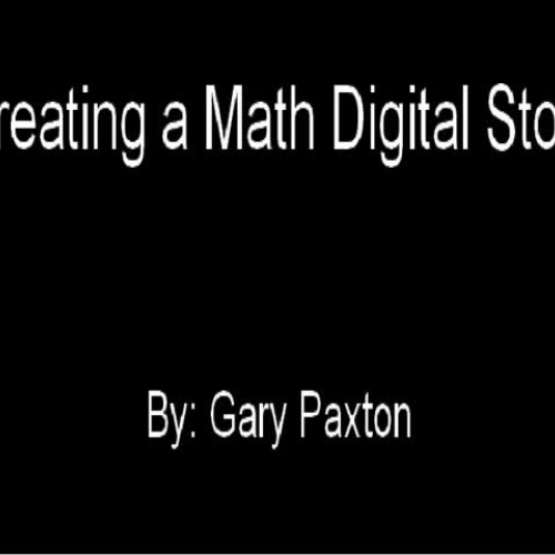 Creating a Math Dgital Story