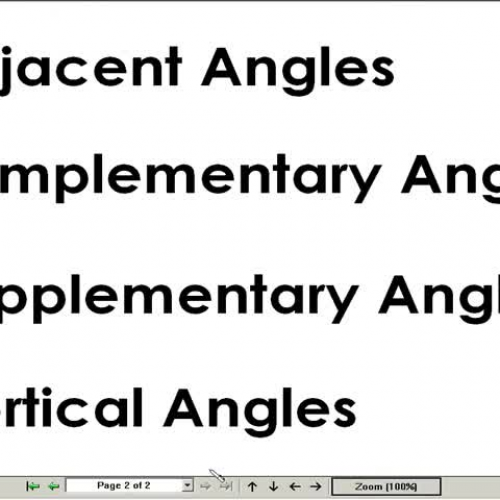 Lesson 1-5 Pairs of Angles