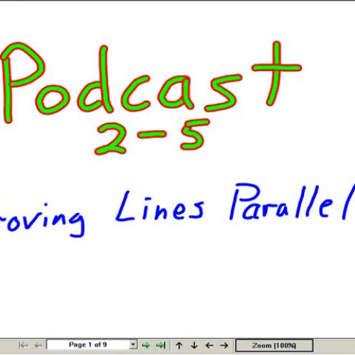 Lesson 2-5: Proving Lines Parallel