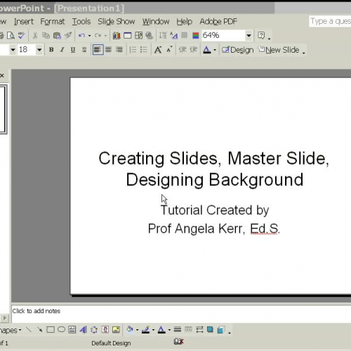 PowerPoint-Adding Slides, Background, Master 
