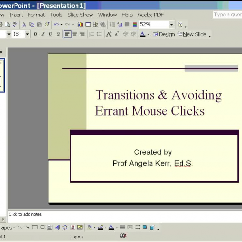 PowerPoint-Transitions and Errant Mouse Click