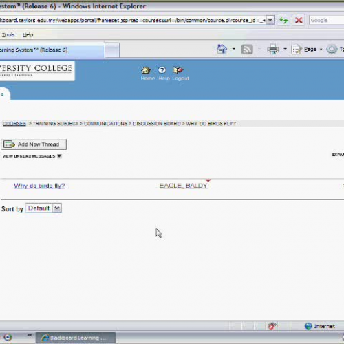 027 My Courses - Communications - Discussion 