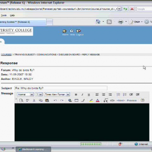028 My Courses - Communications - Discussion 