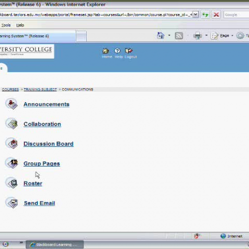 029 My Courses - Communications - Group Pages