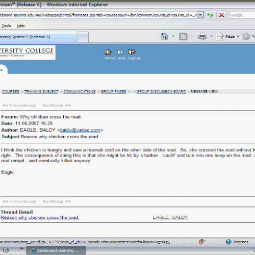 032 My Courses - Communications - Group Pages