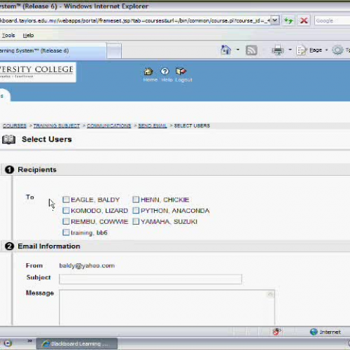 036 My Courses - Communications - Send Email 