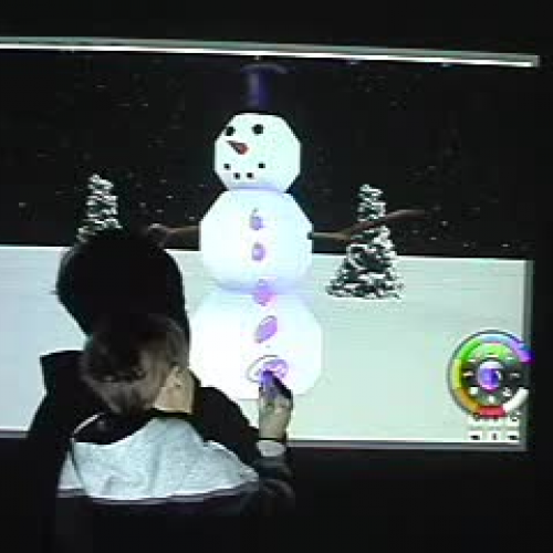 Winter Wonderland - decorating a snowman in c