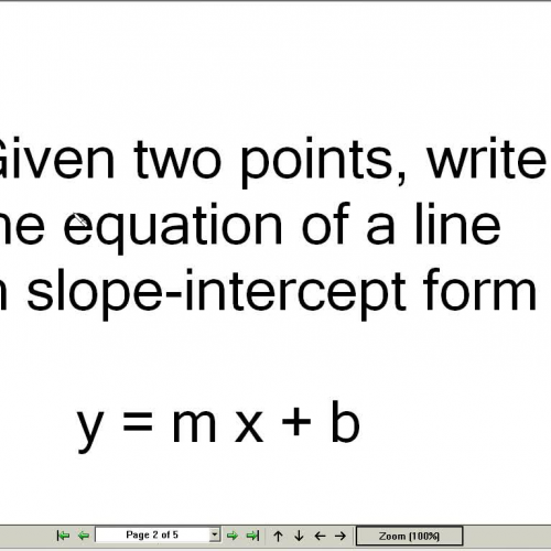 Write an Equation of a Line