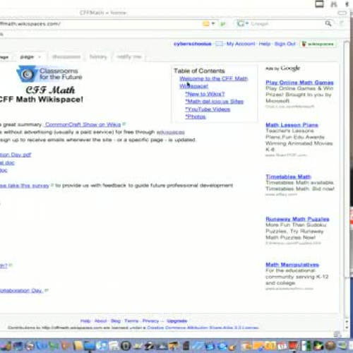 Classrooms for the Future Wiki Update 1
