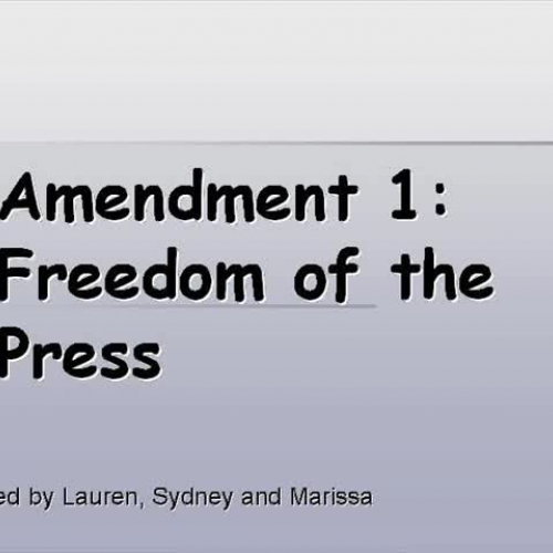Freedom of the Press - Amendment 1