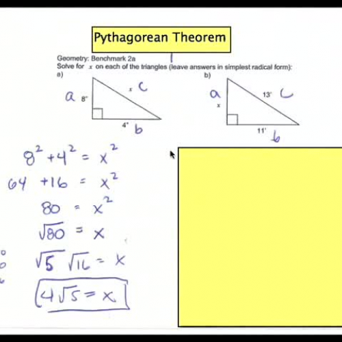 Geo ScreenCast: Pythagorean Theorem