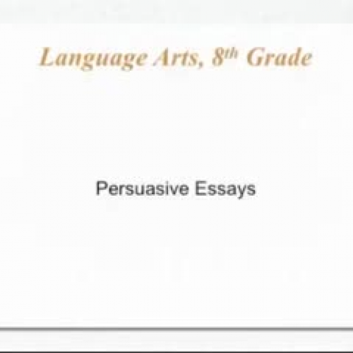 Introduction to Persuasive Writing