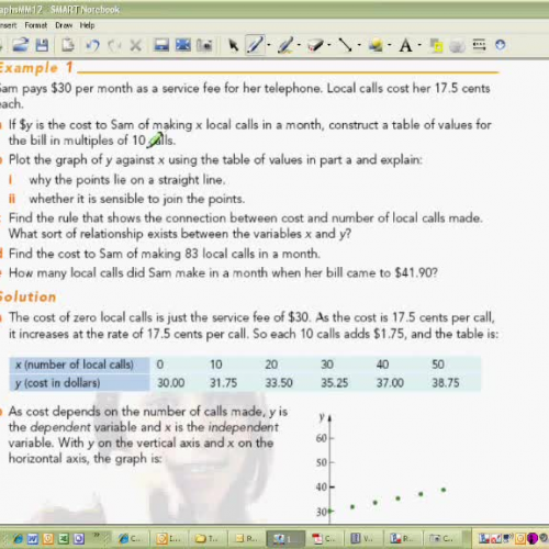Linear Equations - Graphs and Modelling Part 