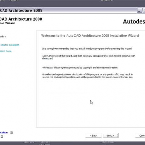 Installing AutoCAD Architecture 2008