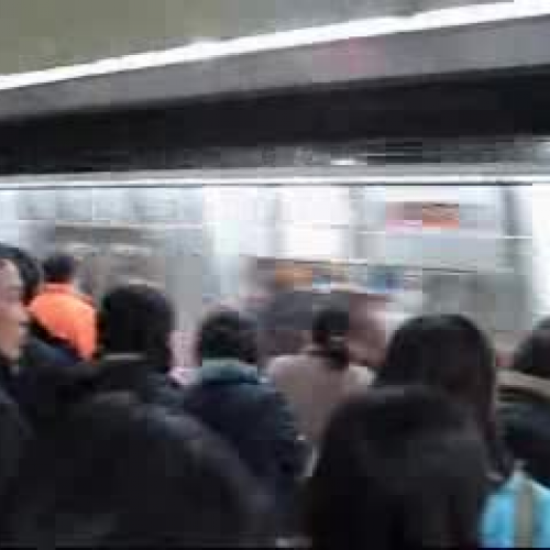 Seoul Subway on Saturday night