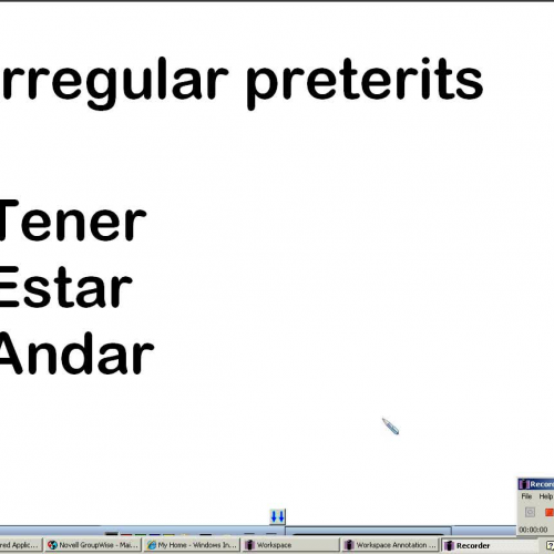 Preterit: Tener, Estar, Andar