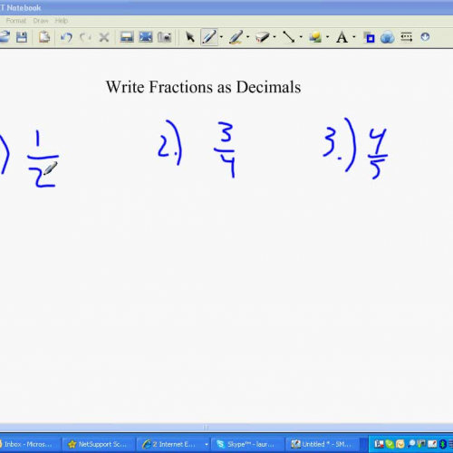 Fractions to Decimals in Spanish