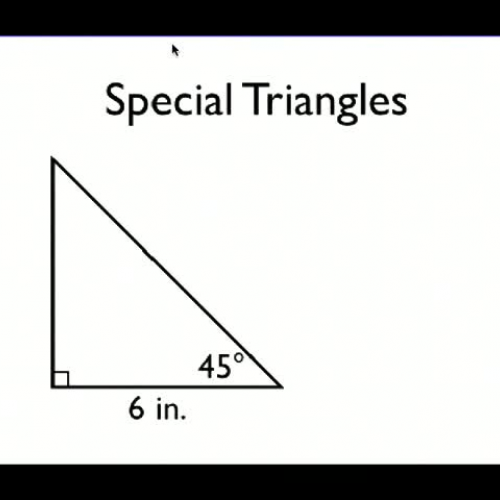 Geo Screencast: Special Triangles