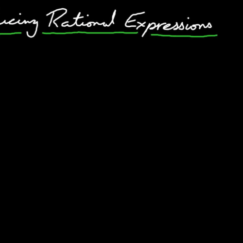 Reducing Rational Expressions