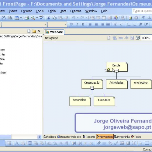 Site em Front Page - Editar Páginas