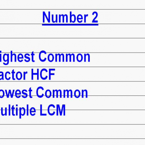Number 2 HCF and LCM