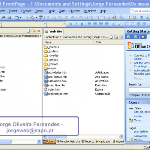 Site em Front Page - Publicar