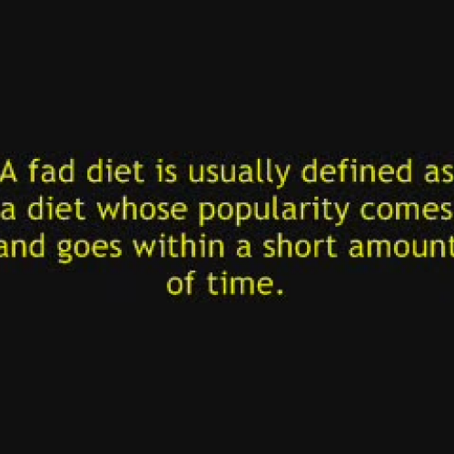 Fad Diets vs. Healthy Diets