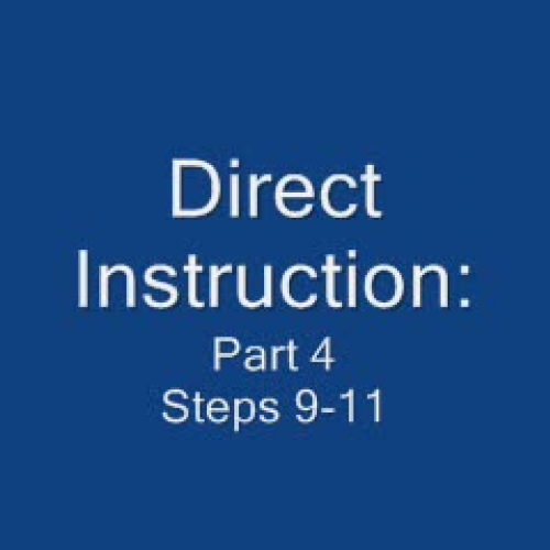 Direct Instruction pt 4