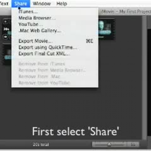 Exporting from iMovie